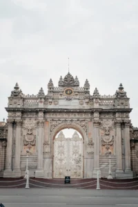 Gate of Dolmabahce Palace in Istanbul, Turkey