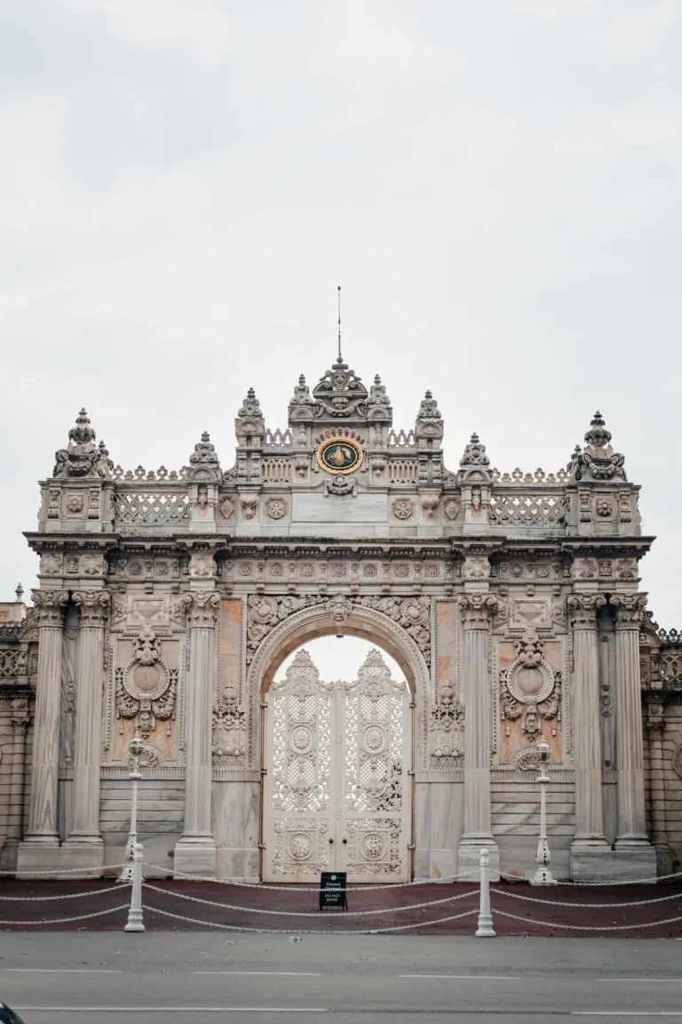 Gate of Dolmabahce Palace in Istanbul, Turkey